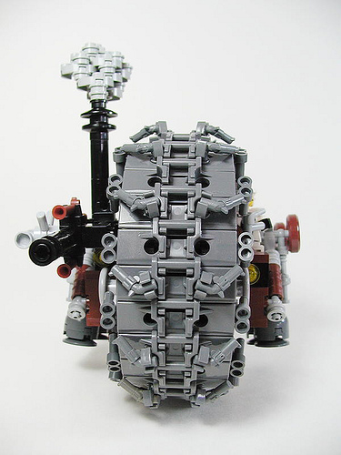Illustration for article titled Steampunk LEGO Jabba Barge, Slave I and Other Amazing Steam Wars Models